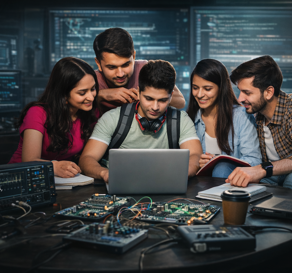 Engineers working with connected systems